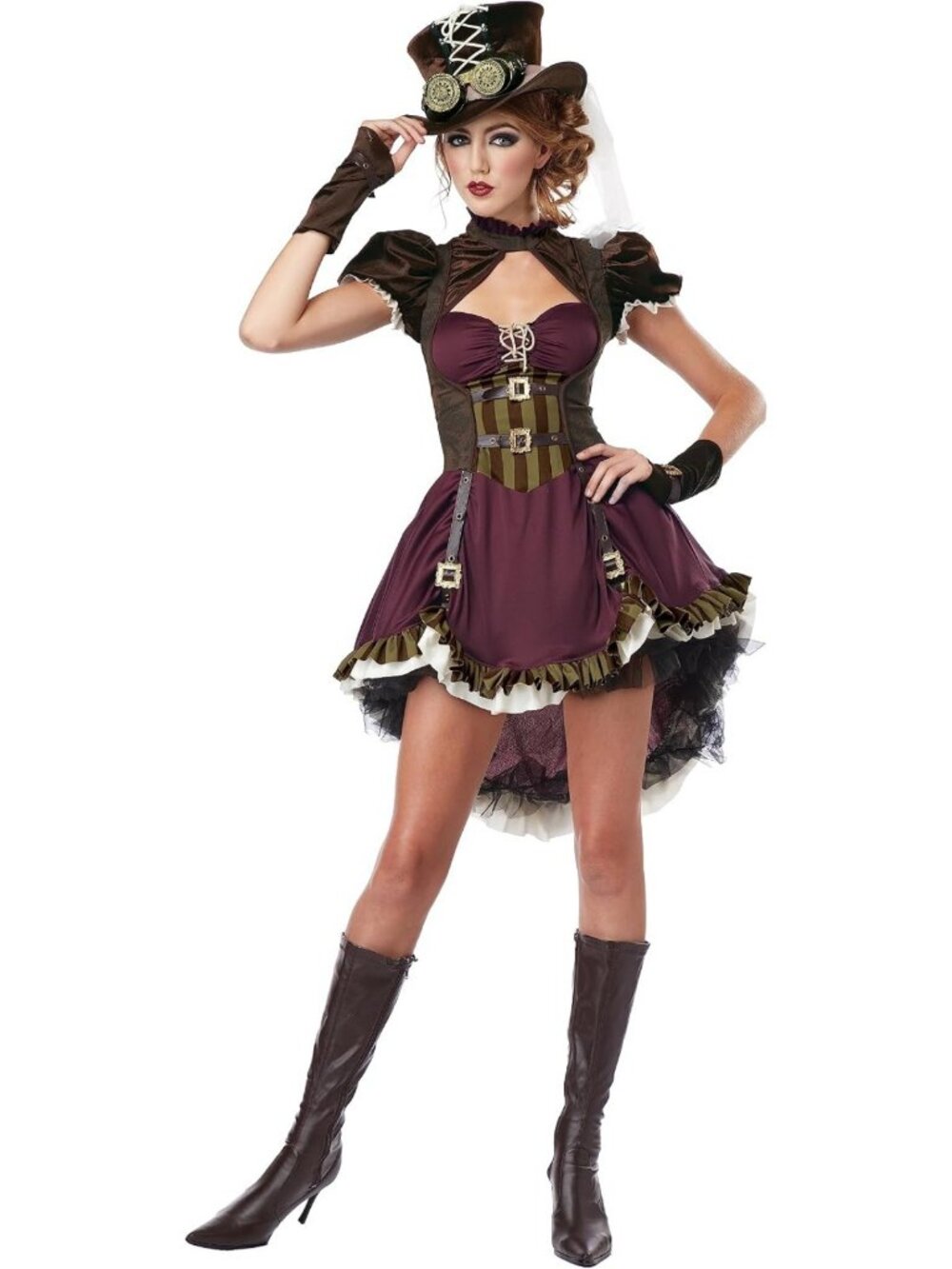 Steampunk Girl Costume for Women - Vintage Victorian Style Dress & Accessories